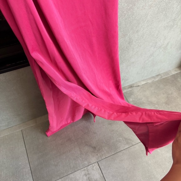 NWOT NBD Titan Gown in Fuchsia Side Cut Out Maxi Dress, Size S - Picture 10 of 16